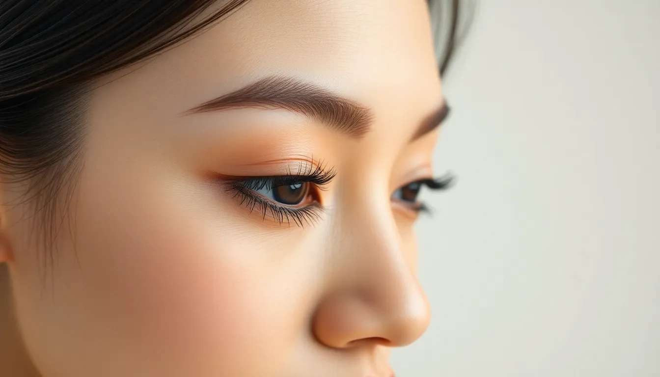 Natural eyelash extensions applied at Serenity Beaute lash studio near Tanjong Pagar Singapore