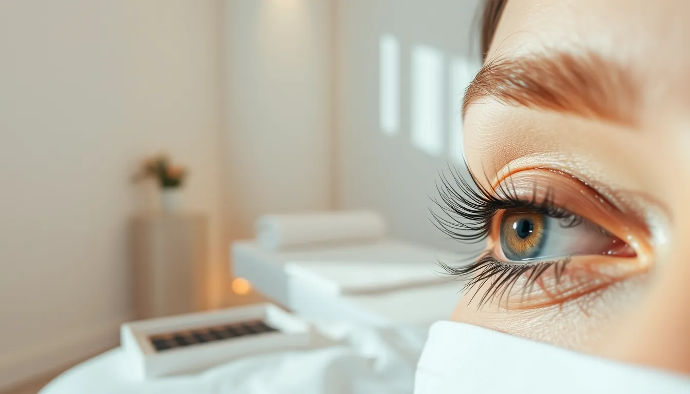 Natural-looking eyelash extensions applied lash-by-lash at Serenity Beaute lash studio near Tanjong Pagar MRT Singapore