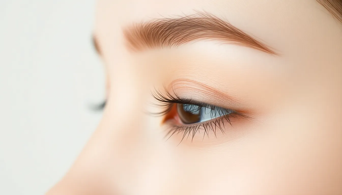 Natural lash extensions close-up showing hand-crafted lash-by-lash application — lash extension cost Singapore