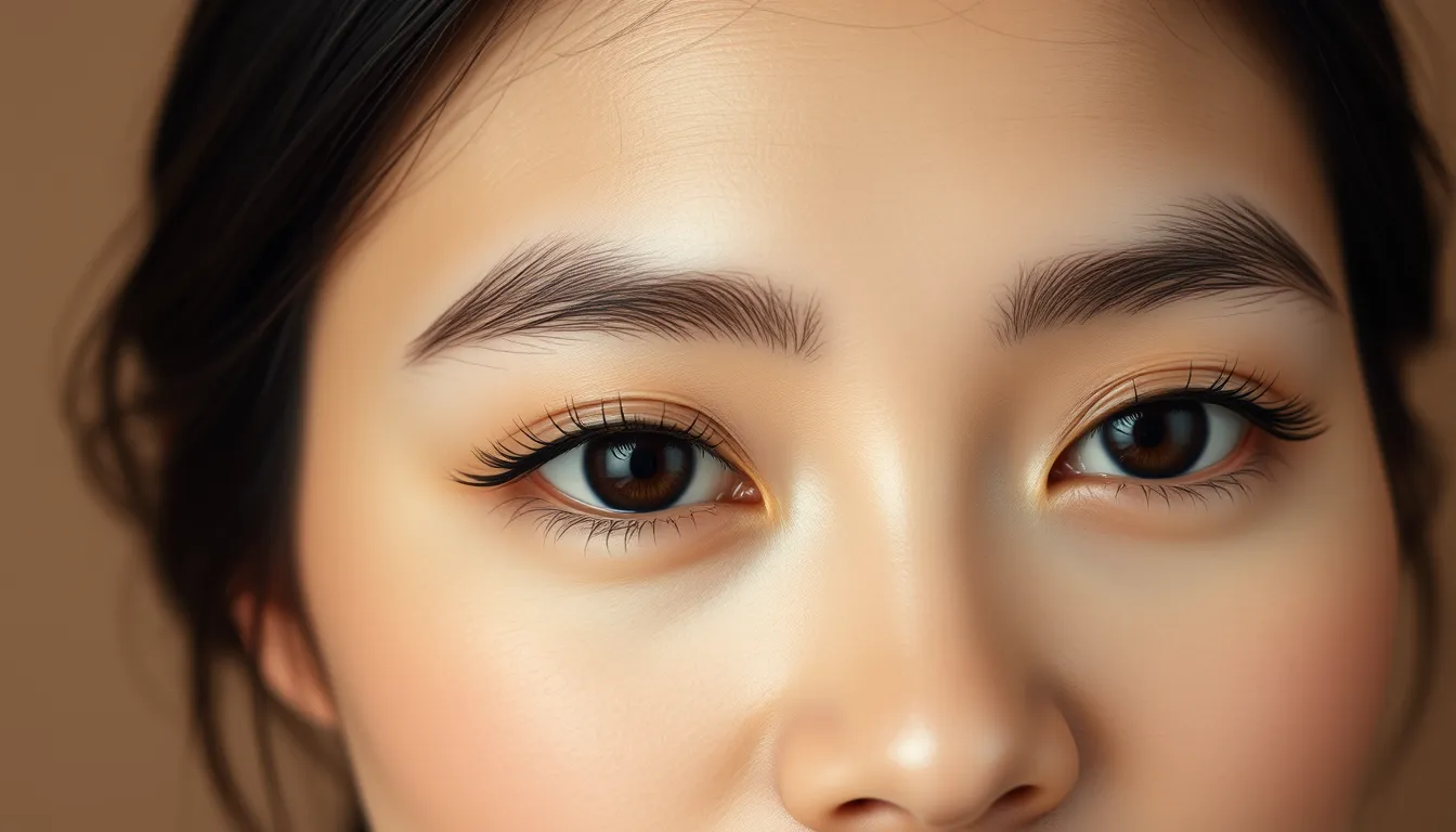 Natural eyelash extensions on a Singaporean woman, showing full yet realistic lash enhancement at Serenity Beaute Tanjong Pagar