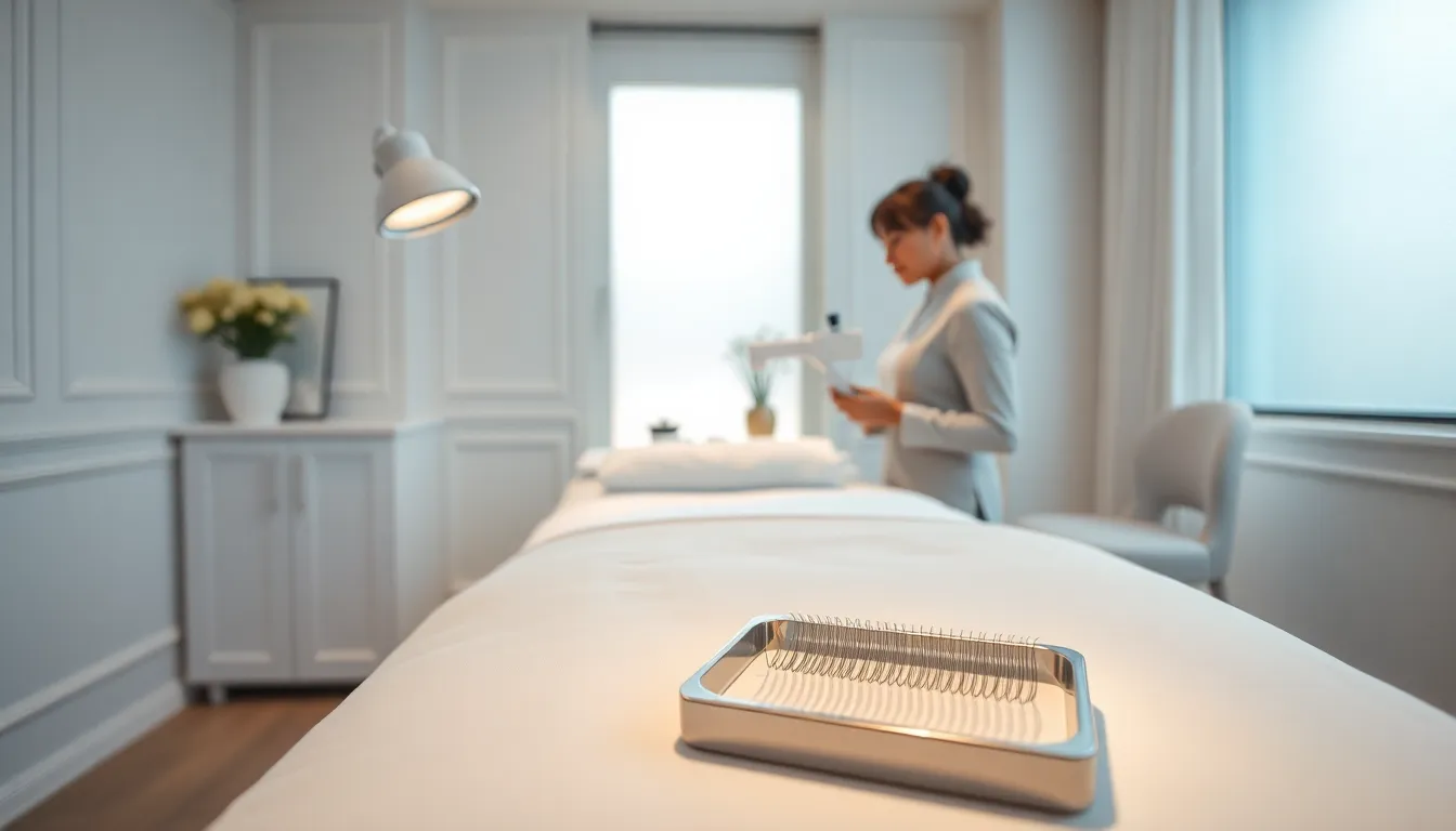 Serenity Beauté lash extension studio interior at International Plaza Singapore — professional, softly lit, and quietly luxurious