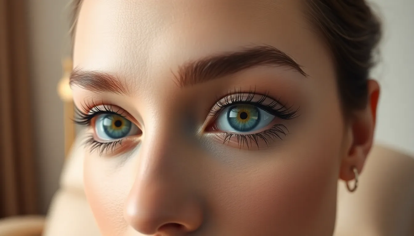Close-up of natural lash extensions hand-applied at Serenity Beaute Singapore studio, Tanjong Pagar
