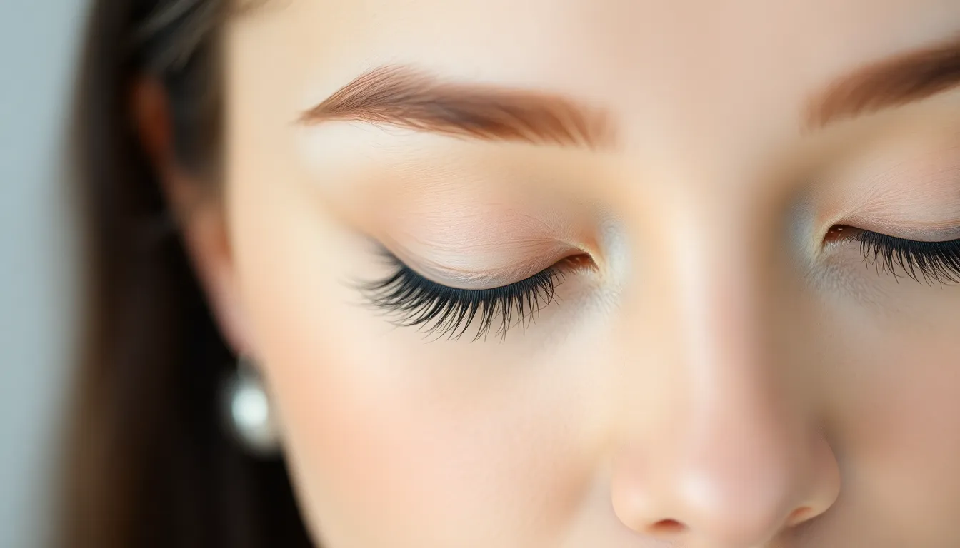 Natural eyelash extensions applied at Serenity Beauté lash studio in Tanjong Pagar Singapore